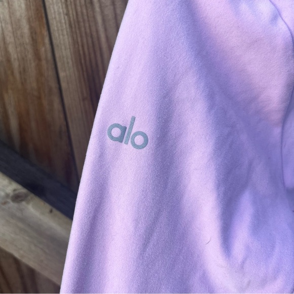 Sugarplum Pink Alo Yoga 1/2 Zip Rapid Pullover - Picture 8 of 9